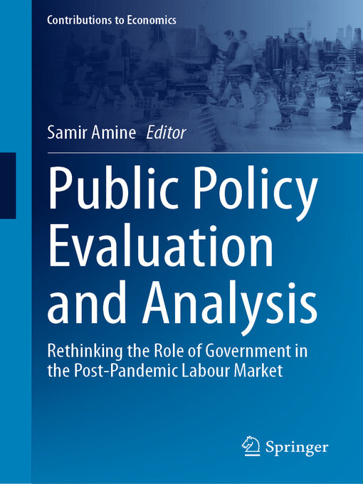 Title details for Public Policy Evaluation and Analysis by Samir Amine - Available